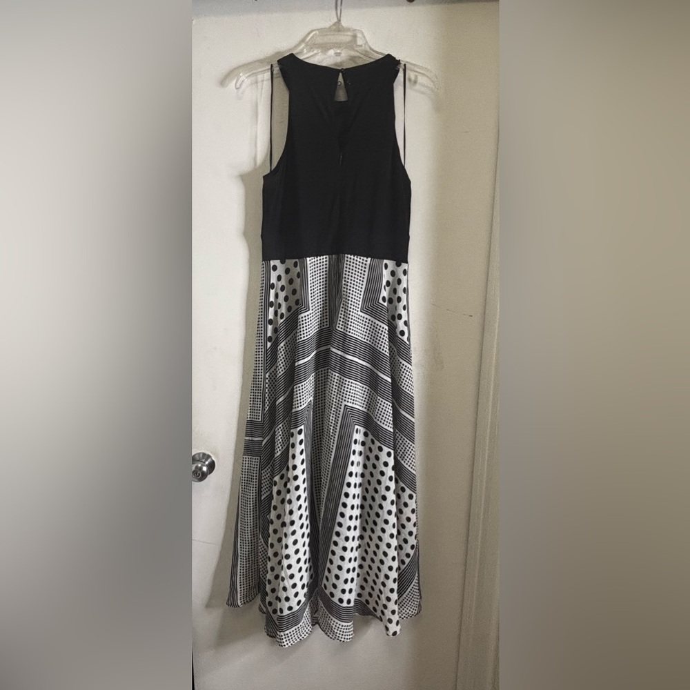 Studio One Black & White Polka Dot Circle Skirt